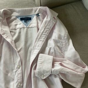 Tommy Hilfiger Men's Pale Pink Casual Button-Down Shirt